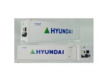 2er-Set Container 40" Frigo HC HYUNDAI , Weiss, Schrift Blau