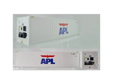 2er-Set Container 40" Frigo HC APL, Weiss, Schrift Blau