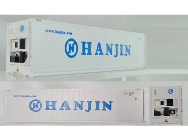 2er-Set Container 40" Frigo HC HANJIN, Weiss, Schrift Blau