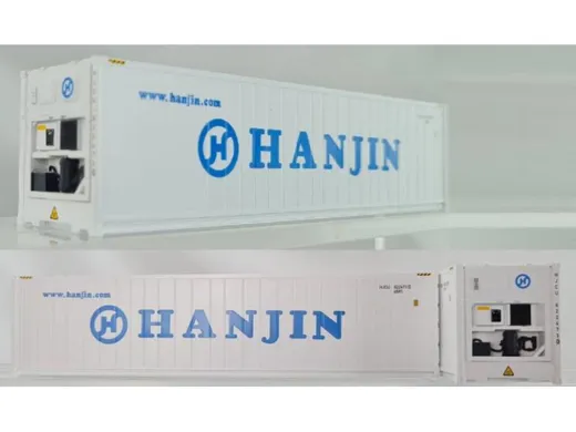 2er-Set Container 40" Frigo HC HANJIN, Weiss, Schrift Blau