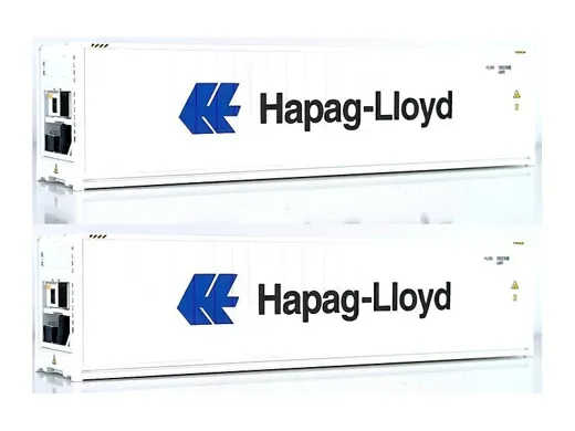 2er-Set Container 40" Frigo HC Hapag-Lloyd, Weiss, Schrift nera