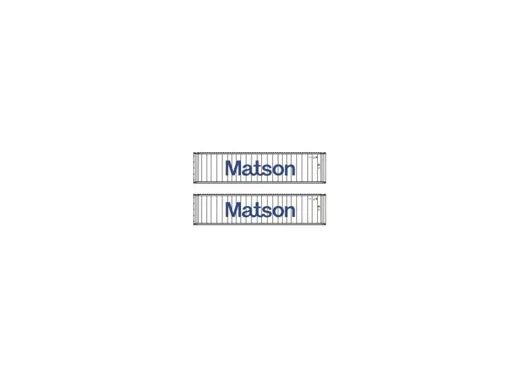 2er-Set Container 40" Frigo HC Matson, Weiss, Schrift Blau