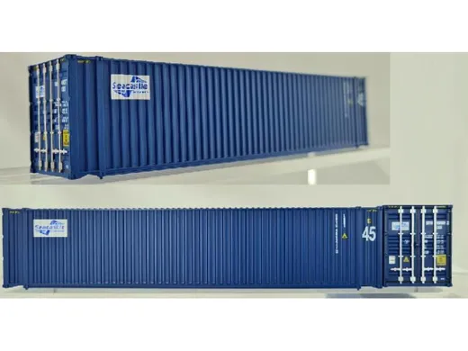 2er-Set Container 45" SEACASTLE, Blau, Schrift Weiss und Blau