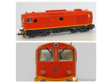 Loco diesel D343.1034 F.N.M. arancio, 3° faro funzionante, led, nuovo PCB plux22, FNM Ep. V