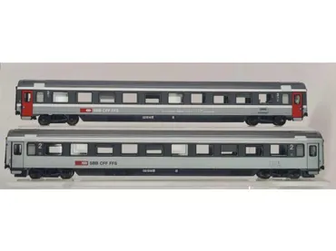 RIS-Set 3 - 2 Stück SBB Bpm EC 2'cl - 1x IC-Lackierung + 1x ehemalige Cisalpino-Lackierung ohne Beschriftung
