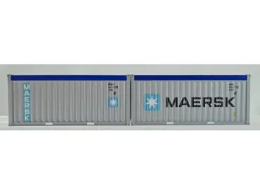 Set 2 Container 20' Maersk OT+ Maersk OT fascia azzurra
