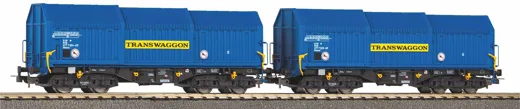 2er Set Teleskophaubenwagen Transwaggon V, Privatbahn