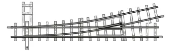 H0e 12° Weiche links, 147mm, R 515