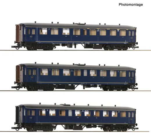 3-tlg. Set: Reisezugwagen „Blokkendoos“, NS