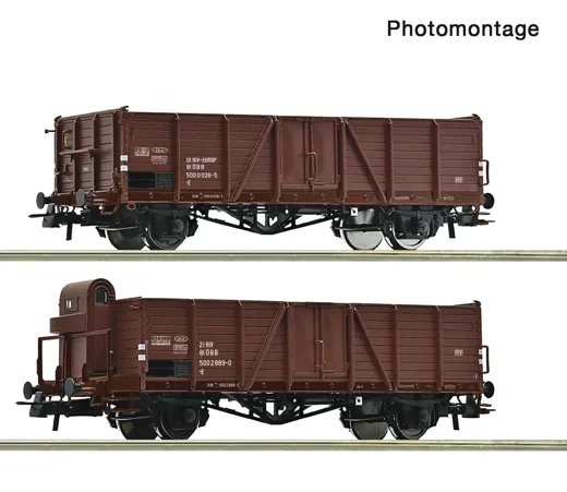 2-tlg. Set: Offene Güterwagen, ÖBB