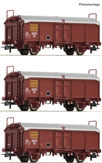 3-tlg. Set: Schiebedachwagen, SNCF