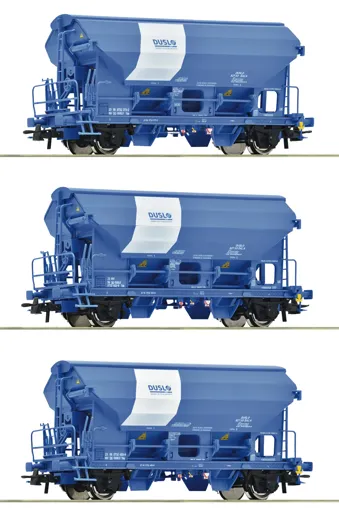 3-tlg. Set: Schwenkdachwagen, Duslo, Privatbahn