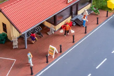 PREMIUM Strassenfolie Klinkerpflaster, rot