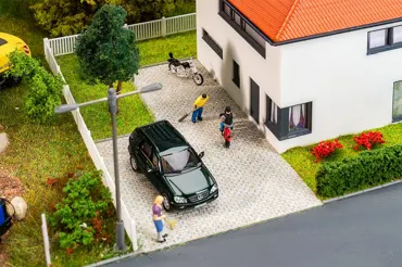 PREMIUM Strassenfolie Kopfsteinpflaster, grau meliert