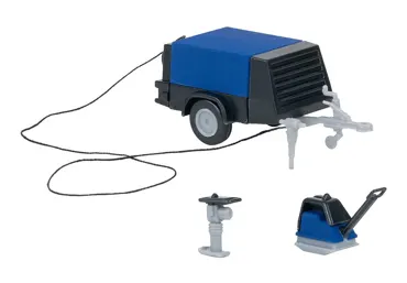 Bauarbeiter mit Kompressor