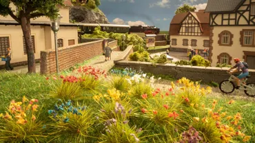 Blumen 250 stück, grün-gelb, blau-weiß
