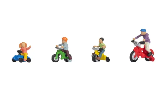 Kinder auf Kinderfahrrädern