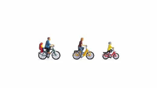Familie beim Fahrradausflug