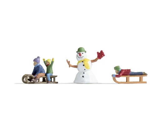 Spur 0 Kinder im Schnee