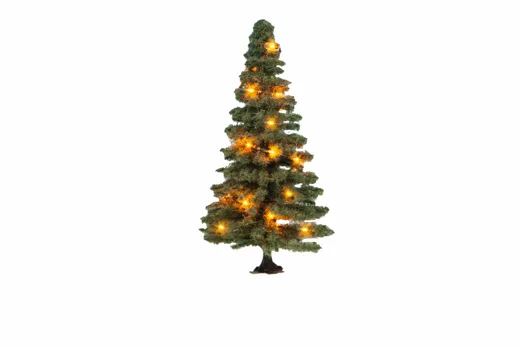 Beleuchteter Weihnachtsbaum, grün, mit 20 LEDs, 8 cm hoch