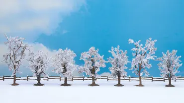Winter-Bäume, 7 Stück