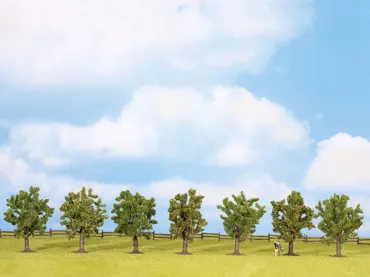 Obstbäume grün, 7 St., 8 cm