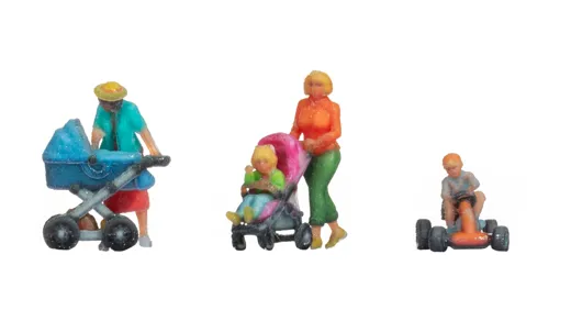 Mütter mit Kindern, 3D-Farbdruck