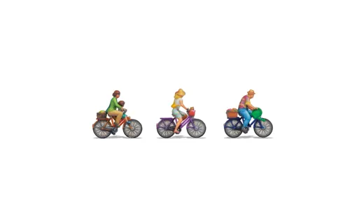 Fahrradfahrer, 3D-Farbdruck
