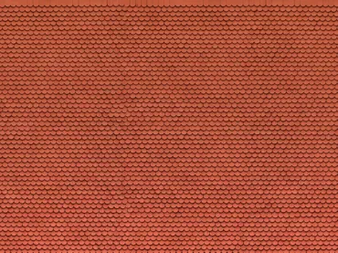 3D-Kartonplatte  Biberschwanz rot