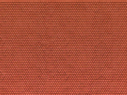 3D-Kartonplatte Biberschwanz rot
