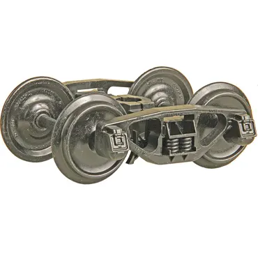 #971 Large Scale, G Scale (1:29) AAR Bettendorf Style Metal Trucks with 33" Smooth Back Metal Wheels