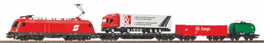 Start-Set mit Bettung Taurus ÖBB mit Güterwagen