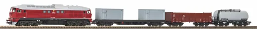 Start-Set mit Bettung BR 130 CSD + 3 Güterwagen