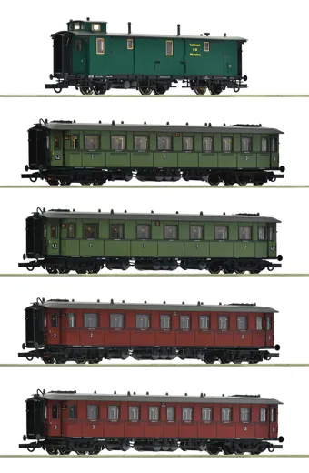 5-tlg. Set: Schnellzug, K.W.St.E.