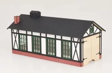 Bausatz Schmalspur-Fachwerk-Lokschuppen