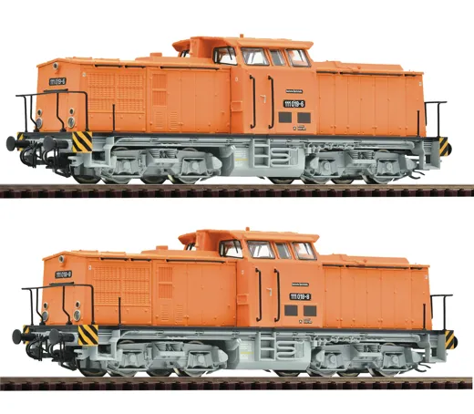 2-tlg Set: Diesellokomotiven 111 018-8 und 111 019-6, DR