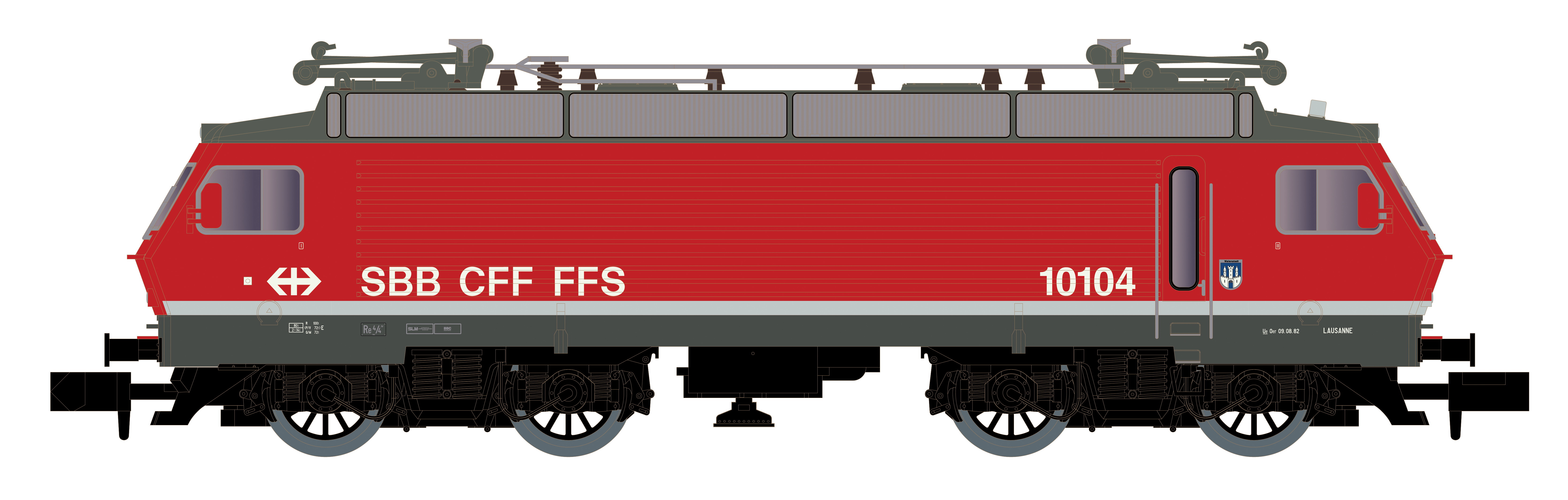 Hobbytrain H28405 SBB E-Lok Re 4/4 IV 10104, Ep.V-VI World of