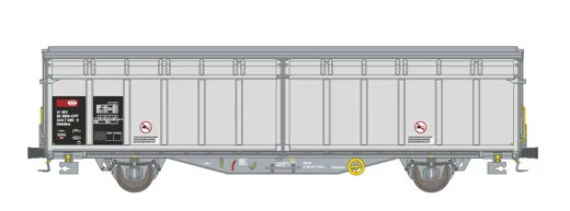 SBB 2-achsiger Schiebewandwagen Hbbillns silbrig, Ep.VI