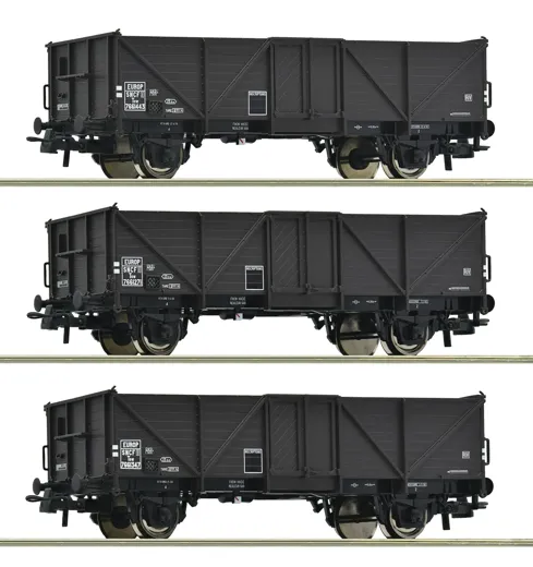 3-tlg. Set: Offene Güterwagen, SNCF
