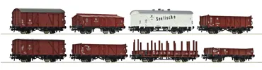 8-tlg. Set: Güterwagen, DR