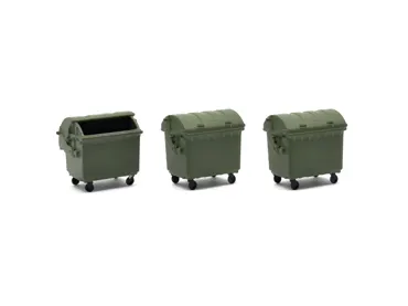 Grüne Radcontainer