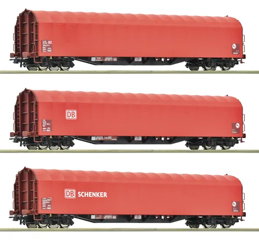3-tlg. Set: Schiebeplanenwagen, DB AG