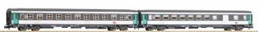 N 2er Set Abteilwagen 2 Klasse + 2 Klasse Gepäckabteilwagen SNCF VI
