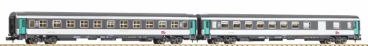 N 2er Set Abteilwagen 2 Klasse + 2 Klasse Gepäckabteilwagen SNCF VI