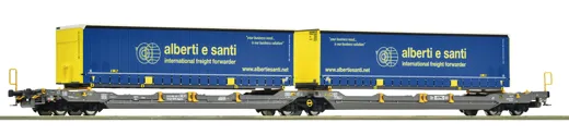 Doppeltaschen-Gelenkwagen T3000e, Hupac, Privatbahn