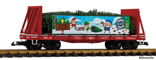 G Niederbordwagen Weihnachten Baumtransport