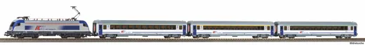 Start-Set mit Bettung E-Lok EU44 mit 3 Personenwagen PKP IC VI