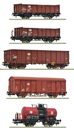 5-tlg. Set: Güterzug, MAV, GySEV