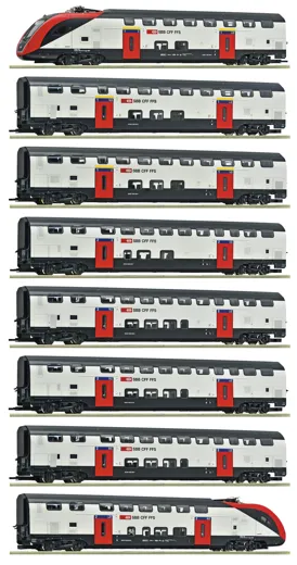 8-tlg. Set: Fernverkehrs-Doppelstockzug RABe 502, SBB