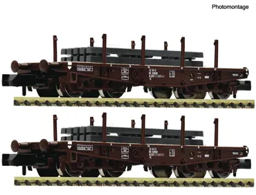 2-tlg. Set: Schwerlast-Flachwagen, ÖBB